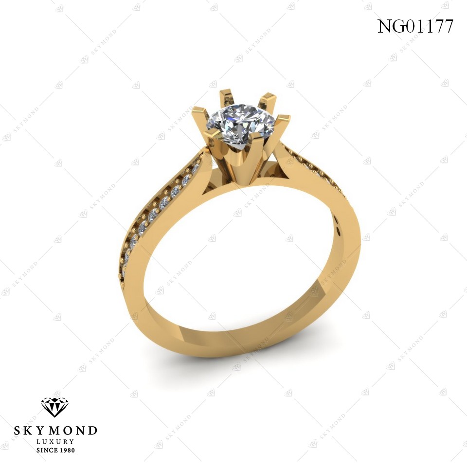 NHẪN NỮ ĐÍNH HÔN VÀNG 18K KIM CƯƠNG NG01177