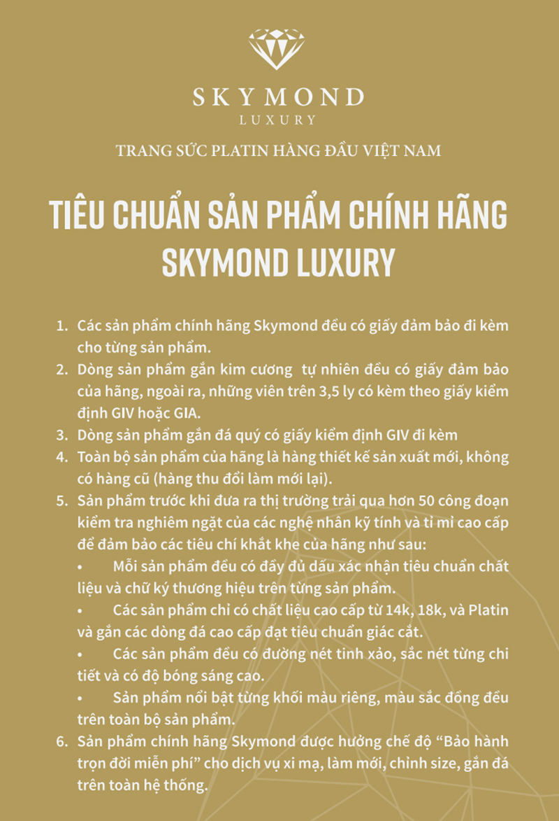 Tiêu chuẩn đánh giá sản phẩm chính hãng tại Skymond