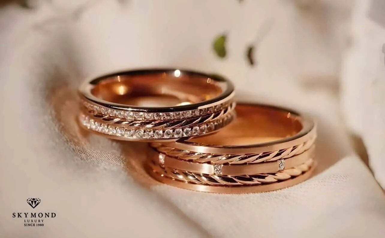 mẫu nhẫn cưới vàng vàng skymond